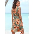 thumbnail image 3 of LASCANA Women's Pattern V-Neck Dress Flower, 3 of 5
