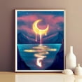 thumbnail image 2 of Luna Pintura Kits Adultos 5D Playa Arte Kits Principiantes DIY Ronda completa de perforación junto al mar Pintura con puntos Inicio Pared 15.75 X 11.81 Inch, 2 of 5