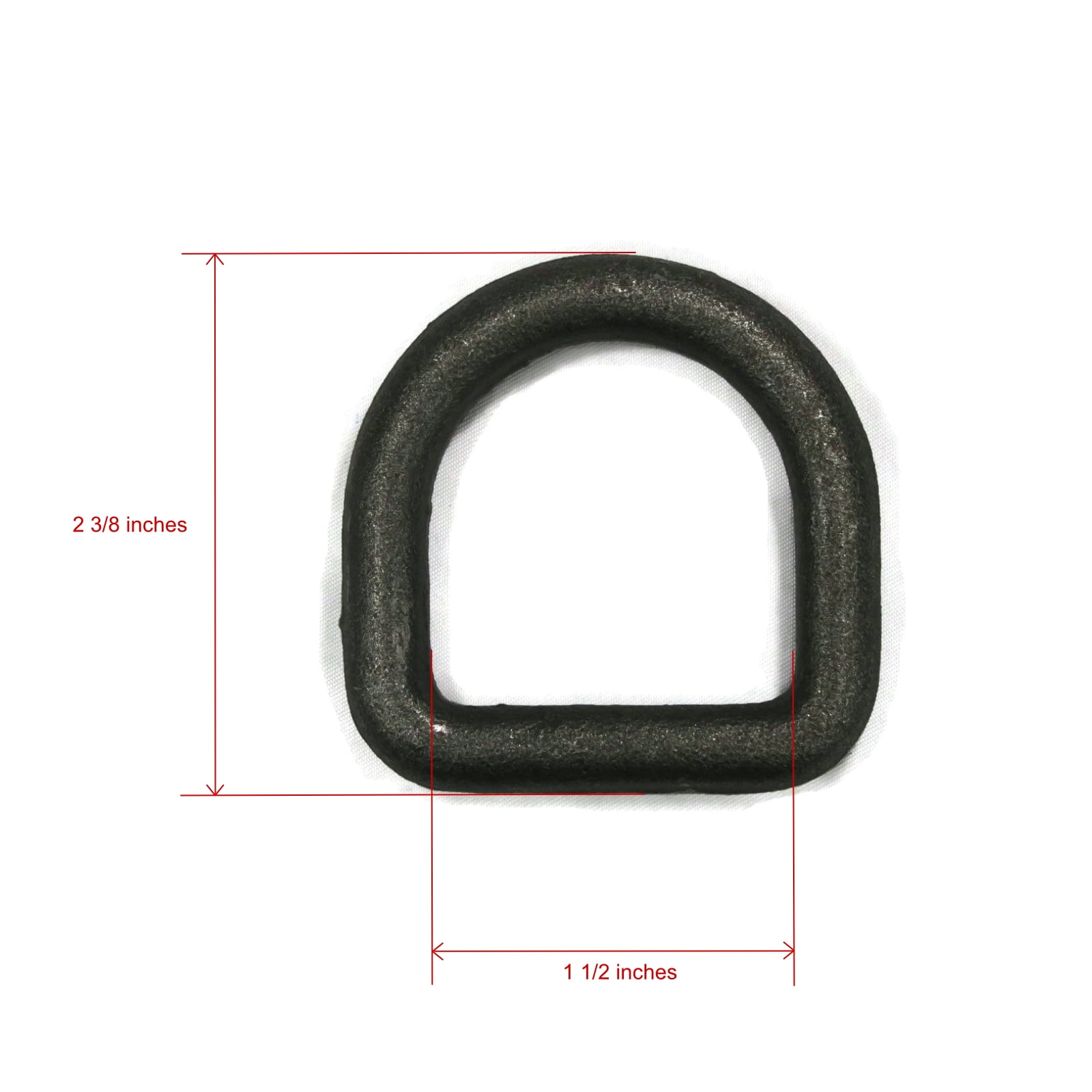The ROP Shop 50-Pack 3/8" Steel D Ring Rope Tie Downs for Trailer Flatbed Truck Anchor Cargo
