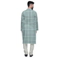 thumbnail image 3 of Atasi Printed Casual Asymmetric Kurta Pyjama For Men Designer Long Kurta Set, 3 of 4