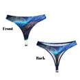 thumbnail image 3 of Balery Moonlit Blue Wolf Tangas de Algodón para Mujer con Estampado – Ropa Interior Sexy, Transpirable, G-string-Medium, 3 of 6