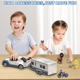 thumbnail image 5 of Wisairt Transport Toys Car with RV Camper Trailer Vehicle Playset,Toys with Sounds and Light for Aged 3+ Kids Toddlers Birthday Party Gifts(Beige), 5 of 8