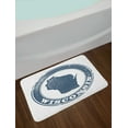 thumbnail image 2 of Wisconsin Bath Mat, Retro Grunge Stamp Design Political Map Silhouette and Name Badger State, Plush Bathroom Decor Mat with Non Slip Backing, 29.5" X 17.5", Slate Blue White, by Ambesonne, 2 of 2