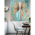 thumbnail image 4 of Boho Coastal Beach Sheer Curtains 72 Inch Length 2 Panels Set, Tropical Ocean Coconut Flower Plant Voile Window Treatment Rod Pocket Curtains Sheers Drapes for Bedroom/Living Room/Kitchen 52"x72"x2, 4 of 7