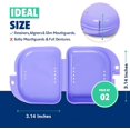thumbnail image 2 of Étui de Retenue - Lot de 2 - Étui de Protection Buccale Inodore - Support de Retenue - Étui de Protection Nocturne Ventilé, Durable et Hygiénique pour Transporter et Protéger les Orthèses, Dentiers Partiels et Aligneurs - 3.14 x 3.14 x 1.1, 2 of 7