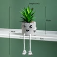 thumbnail image 5 of Nordic Hanging Feet Doll Plant Potted Animal  Desktop Cement Ornaments Indoor Courtyard Art Wall Desk Home Decor Flower Pot (Style 5), 5 of 7