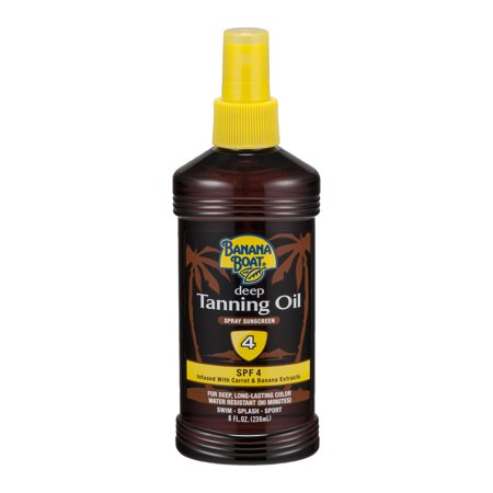 does banana boat spray oil help you tan