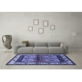 thumbnail image 3 of Ahgly Company Machine Washable Indoor Rectangle Persian Blue Traditional Area Rugs, 2' x 5', 3 of 4