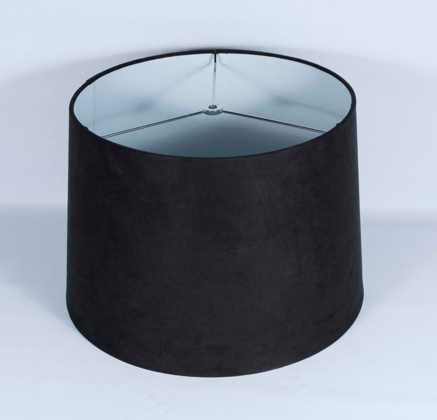 Urbanest 16" Suede Hardback Lamp Shade, Black