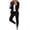 Black, variant on Business Casual Outfits for Women Elegant Blazer Pant Suit Set for Work Slim Fit 4 Piece Outfit Casual Suit Sets