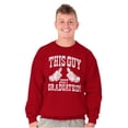 thumbnail image 3 of This Guy Just Graduated Thumbs Up Men's Crewneck Sweatshirt Brisco Brands 2X, 3 of 6