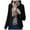Black, variant on qolati Blazers for Women Casual Wool Blends Long Sleeve Open Front Cardigan Coats Slim Fit Single Breasted Business Work Suit Jacket