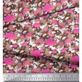 thumbnail image 3 of Soimoi Rayon Fabric Camouflage Texture & Flamingo Bird Print Sewing Fabric Yard 42 Inch Wide, 3 of 3