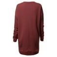 thumbnail image 4 of Made by Olivia Women's Casual Oversized Loose Fit Crew Neck Long Sleeves Fleece Pullover Sweatshirts Tunic S~3X, 4 of 5