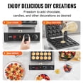 thumbnail image 4 of VEVOR Mini Dutch Pancake Maker, 25PCS 43mm Diameter Dorayaki Baker Machine, 1700W Commercial Electric Poffertjes Grill, Non-stick Stainless Steel, Temp & Time Control, for Home Kitchen Restaurant, 4 of 9