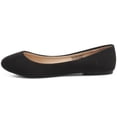 thumbnail image 3 of Alpine Swiss Pierina Womens Ballet Flats Round Toe Slip On Comfortable Shoes, Microsuede Black, 3 of 8