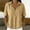 Khaki, variant on Womens Short Sleeve Half Zipper Top Cotton V Neck Loose Shirts Summer Casual Work Tops with Pockets