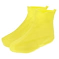 thumbnail image 1 of Unique Bargains Couvre-Chaussures Imperméables en Silicone Réutilisables et Pliables 24x17 cm, Surchaussures, Jaune, 1 of 7