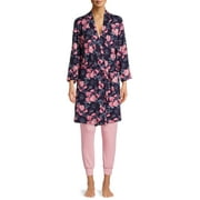 Catherine Malandrino Women's Cami and Joggers Sleep Set with Travel Robe, 3-Piece