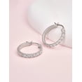 thumbnail image 7 of Limerencia Titanium Hoop Earrings for Sensitive Ears, Silver, 7 of 7