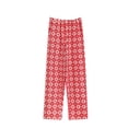 thumbnail image 5 of Ozmmyan Women's Mid-Rise Plaid Wide Leg Lounge Pant Classic Baggy Casual Long Pants Trousers, 5 of 5