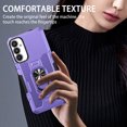thumbnail image 5 of Feishell Case for Samsung Galaxy A34 5G (6.6 inch),Shockproof Anti-Fingerprint Hybrid Armor Cover with 360° Rotation Finger Ring Holder Kickstand Magnetic Car Mount Rugged Protective Phone Case,Purple, 5 of 10