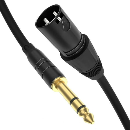 XLR to 1/4 Cable 3FT(0.9M) Balanced Microphone Cord Male Mic Cable to 6.35mm(1/4 inch) TRS Jack for Guitar Powered Speakers Studio Mixer and More