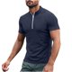thumbnail image 2 of pstuiky camisetas camisas para hombre, Camiseta deportiva de verano para hombre, de color liso, ajustada, con cremallera, de manga corta y cuello alto camisas casuales para hombre l, 2 of 5
