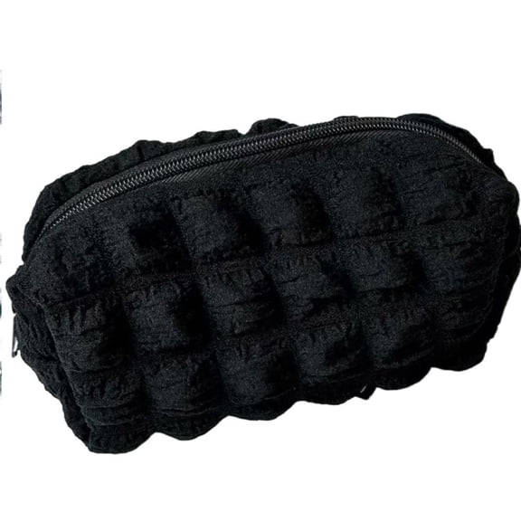 Cream Puff Style Pencil Pouch, Large Capacity Simple Stationery Bag, Stain Resistant & Durable Pen Case for Students