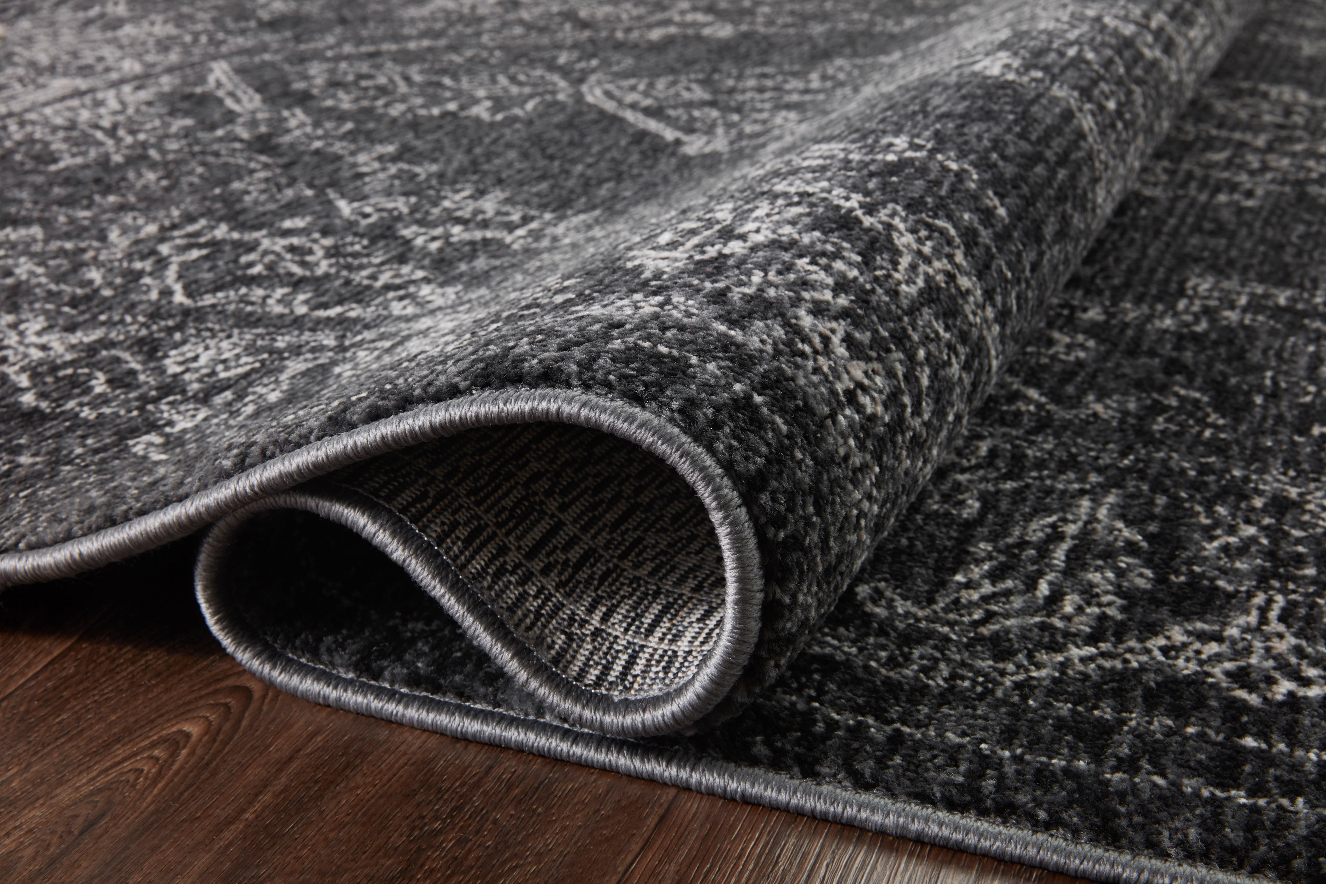 Loloi Vance Charcoal / Dove 18" x 18" Sample Rug