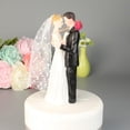 thumbnail image 3 of GUOOL Couple Bride with Light Skin Tone Resin Wedding Figure Decorative Cake Topper, 3 of 8