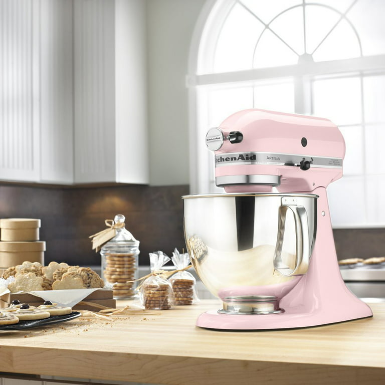 🌸 You'll be tickled pink by the beauty of our Feathered Pink KSM192 artisan  stand mixer! 🌸 A soft petal-pink in crinkle texture…