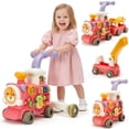 thumbnail image 5 of 5 in 1 Baby Push Walker with seat for Baby Boy, Activity Center Learning to Walk, Sit to Stand, Early Learning Push Toys for Infant, Walking Toys Gift for Toddler Red, 5 of 10