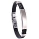 thumbnail image 1 of Pulsera de acero de titanio grabado personalizado y pulsera de silicona para los hombres - Nombre / cita Diseño - Acero inoxidable durable y flexible de silicona - Unisex Fashion Acces, 1 of 5