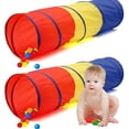 thumbnail image 1 of OUSITAID Tunnel pour Bébé de 150 Pouces, Lot de 2, Tunnel de Rampement pour Enfants, Tunnel de Jeu de 6 Pieds, Tunnel de Jeu Coloré, Tube de Rampement, Tente de Jeu, Tunnel pour Enfants Intérieur Extérieur, Jouets Tunnel, Tunnel d'Escalade à Verrouillage Torsadé pour Tout-Petit, 1 of 12