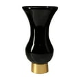 thumbnail image 2 of Black S-Shaped Glass Vase with Gold Base, 2 of 2