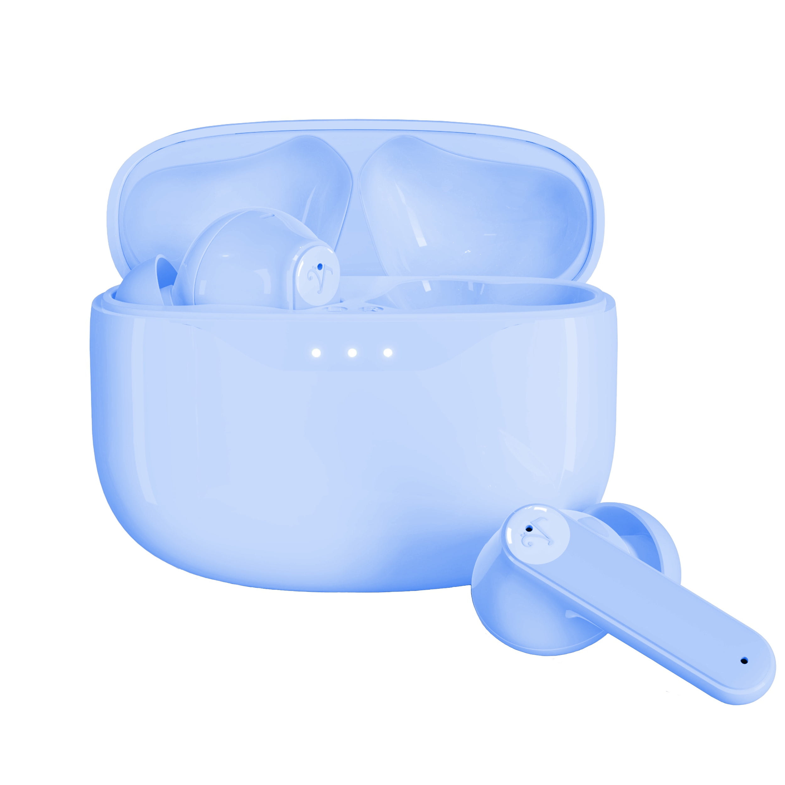 Visual Land SOUNDWAVE A1 Plus Active Noise Cancelling Earbuds, 6 Mics, 48H Total Playtime, 15 Mins = 6 Hours Playtime - Blue