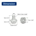 thumbnail image 2 of Uxcell M4x8mm Phillips Hex Head Flange Bolts, 30 Pack 304 Stainless Steel Screws, 2 of 5