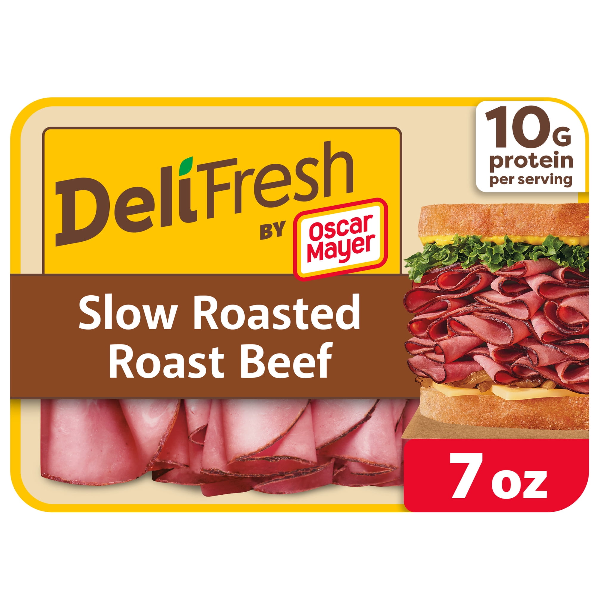 Oscar Mayer Deli Fresh Slow Roasted Roast Beef Deli Lunch Meat, 7 oz Package