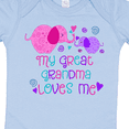 thumbnail image 4 of Inktastic My Great Grandma Loves Me Cute Elephants Boys or Girls Baby Bodysuit, 4 of 5