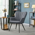 thumbnail image 5 of Yaheetech Modern Upholstered Fabric Accent Chair, Gray, 5 of 10