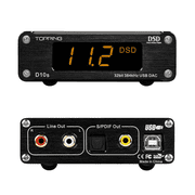 TOPPING D10S USB DAC,ES9038QsM, 384kHz DSD256, 10-Band PEQ, OP-AMP, Coaxial, Hi-Res,Black