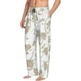 thumbnail image 2 of Xecao Vintage Stylized White Color Men's Straight Lounge Pajama Pants: The Ultimate in Comfortable Sleepwear, 2 of 9