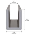 thumbnail image 2 of Shower Door U-Channel - 95 inch Brushed Aluminum Profile for 3/8" Glass - Deep U Channel for Fixed Panels & Swinging Doors - Shower Enclosure Hardware, 2 of 7