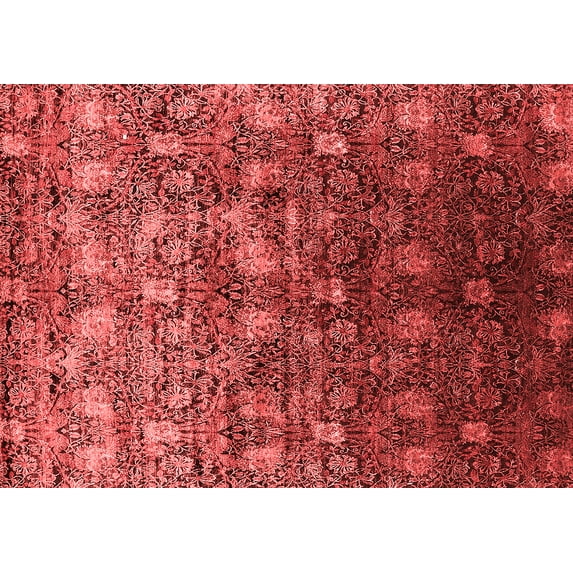 Ahgly Company Indoor Rectangle Oriental Red Industrial Area Rugs, 7' x 10'