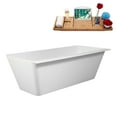 thumbnail image 3 of 67" Streamline B-396-150-BGM Soaking Freestanding Tub and Tray With Internal Drain in Brushed GunMetal, 3 of 10