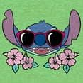 thumbnail image 2 of Girl's Lilo & Stitch Red Sunglasses Stitch  Graphic Tee Green Apple Small, 2 of 4