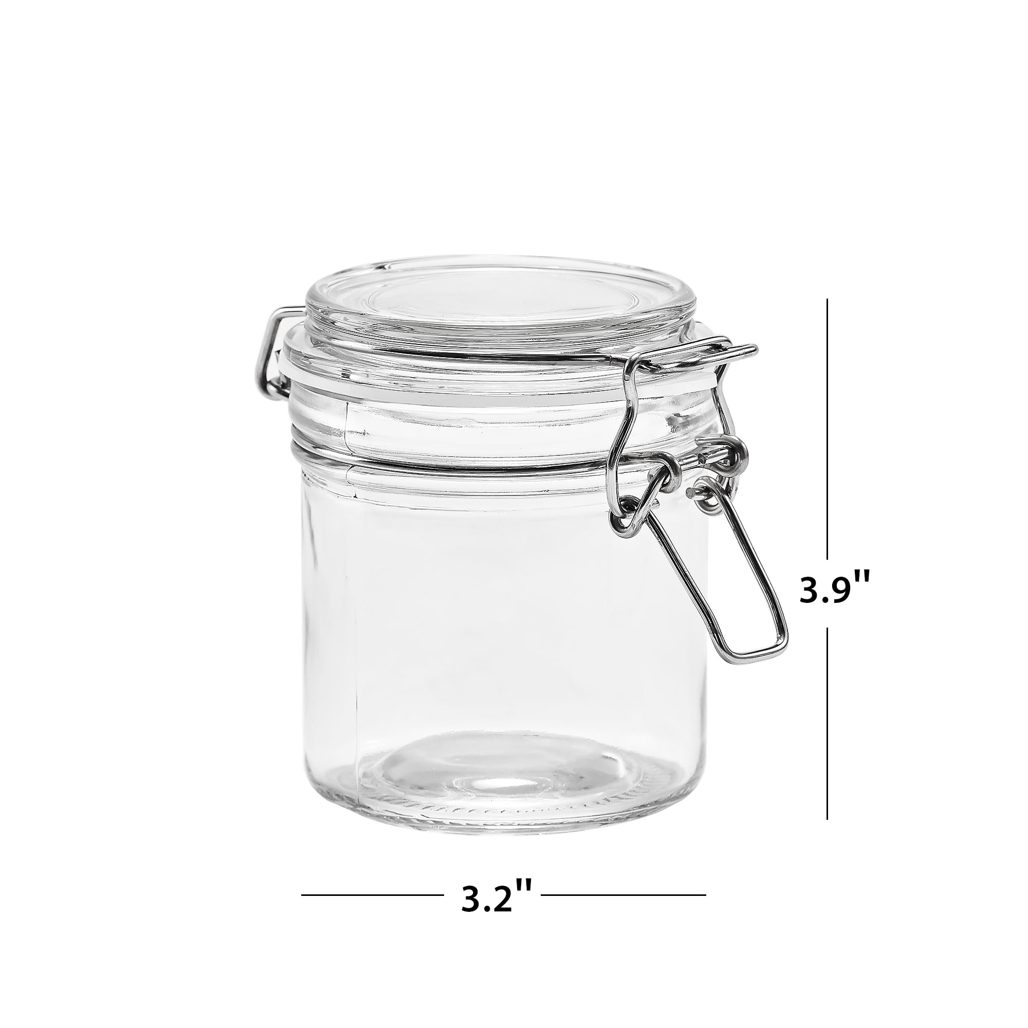 Mainstays 9.4 oz Glass Airtight Food Storage Jar Canister with Locking Lid, Kitchen Pantry Storage Container for Spices, Seasonings and Dry Food