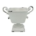 thumbnail image 3 of Maceta de hierro para flores, adorno para suelo de escritorio, decoración de mesa con asas para el hogar Blanco, 3 of 9