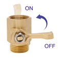 thumbnail image 3 of M MINGLE Heavy Duty Brass Garden Hose Shut Off Valve, 3/4 Inch, 2-Pack with 2 Hose Washers, 3 of 6